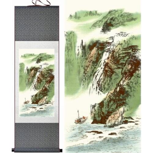 Landscape painting Home Office Decoration Chinese scroll painting Mountain and water paintingPrinted painting