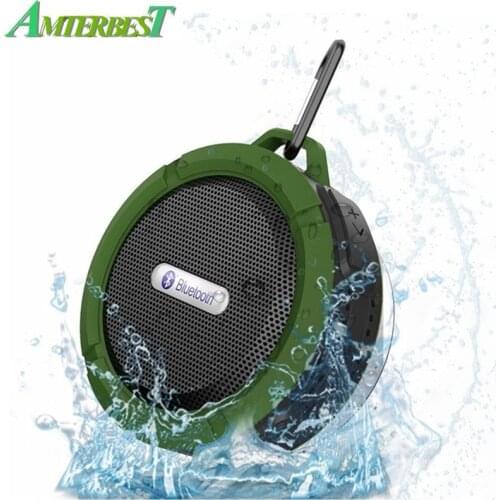 Portable Waterproof Outdoor Wireless Bluetooth Speaker C6 Sucting Computer Mobile Phone Adsorption Mini Soundbar Support TF Card
