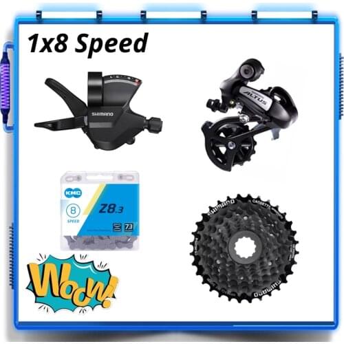 SHIMANO Altus 8s M315 Shifter Lever 1x8S 8v Groupset REAR DERAILLEUR M310 Sunshine cassette 25T 28T 32T KMC HG200 Chain DNP HG31