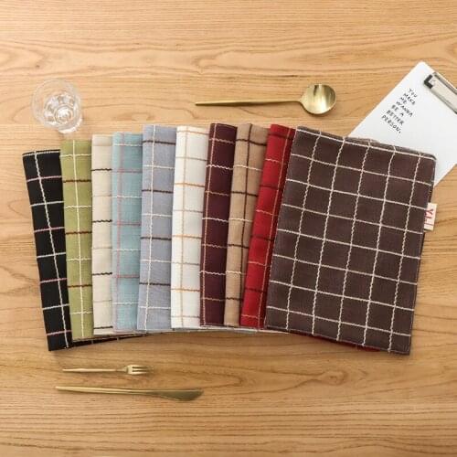 Pastoral Cotton Linen Tablecloth Colorful Embroidered Plaid Striped Pattern Rectangle Table cloth Big Round Dining Table Cover