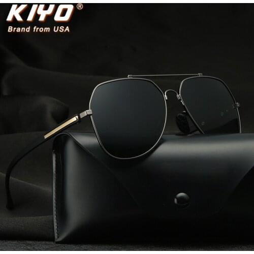 KIYO Brand 2020 New Women Men Oval Polarized Sunglasses Metal Classic Sun Glasses High Quality UV400 Driving Eyewear 1502