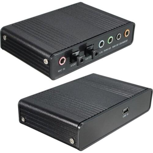 USB 6 Channel 5.1 / 7.1 Surround External Sound Card PC Laptop Desktop Tablet Audio Optical Adapter Card
