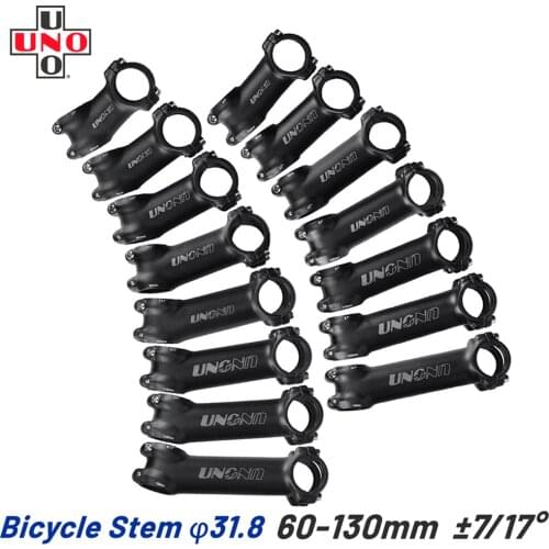 UNO Ultralight Bike Stem 7 17 Degree MTB Road Bicycle Stem 31.8mm 60/70/80/90/100/110/120/130mm Mountain MTB Bicycle Power Parts