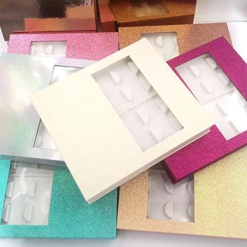 100pc box for 10pcs lashes box book with tray customzied your own logo mink lashes package collect lashes pacakge