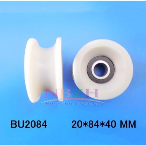 20*84*40mm U Groove width 27mm Guide Pulley Sheave Sealed Rail Bearing BU2084
