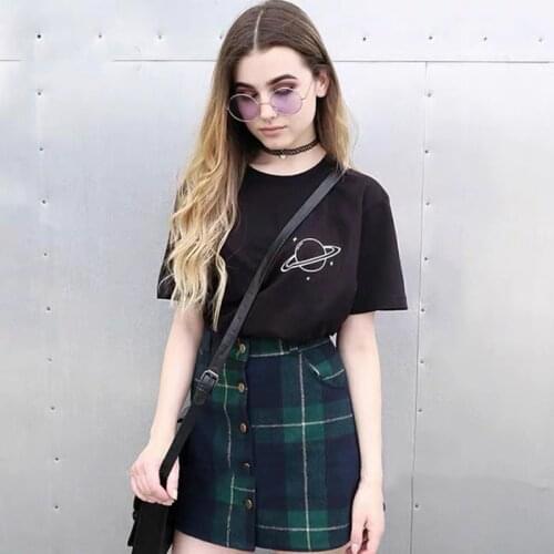 2020 Summer Women T Shirt Funny Design Interstellar Print T-Shirt O Neck Loose Casual Cotton Tee Camisetas Mujer Female Clothing