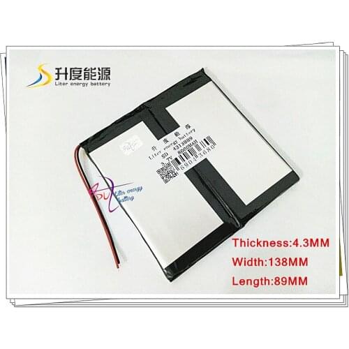 3.7V 8000mAH 4313889 Polymer lithium ion / Li-ion battery for tablet pc,power bank,e-book,cell phone,speaker
