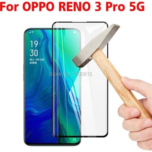 3D Curved Tempered Glass For Oppo Reno 3 Pro 5G Full Cover Safety 9H film Screen Protector For Oppo Reno 3 Pro 5G Guard