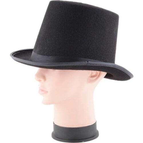 Satin Felt top hat magician gentleman adult 20S costume tuxedo victorian cap Halloween XMAS party Fancy Top Hat 100pcs SN1666