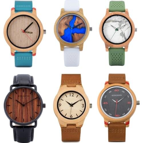 Bamboo Wood Watch Couple Quartz Watches Timepiece Unisex Wristwatch Men Ladies Wonderful Gift for Him Her reloj hombre BOBOBIRD
