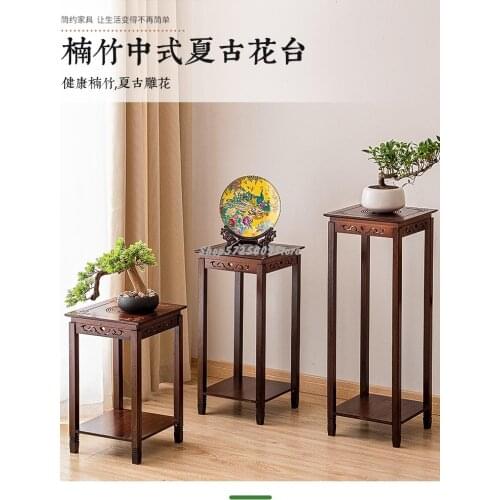 Flower shelf, indoor flower table, flower pot rack, living room floor-standing hanging orchid stand, antique flower table, Chine