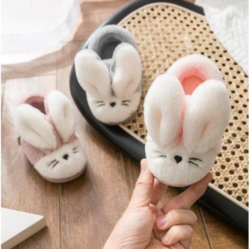 Kids girls slippers indoor shoes winter/autumn children cotton shoes boys home slippers non-slip thicken warming shoes