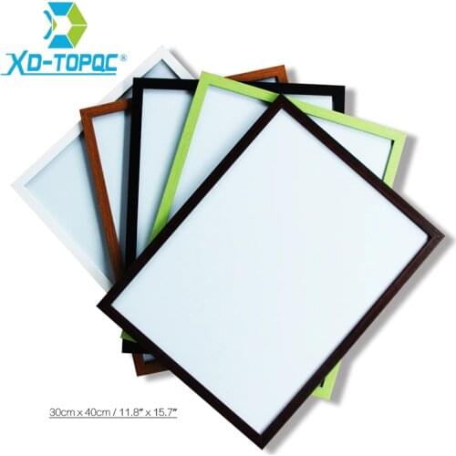 30*40cm Whiteboard 11 Colors MDF Frame For Chosen Magnetic Wood Bulletin Message Dry Erase Writing Board Free Accessories WB23