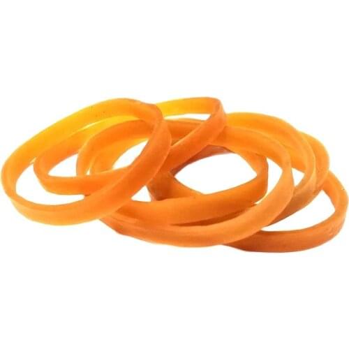 Yellow Color Circular 4mm Width High Elasticity Stretching Silica Gel Latex Diameter 30mm Storage Binding Bandage Rubber Band