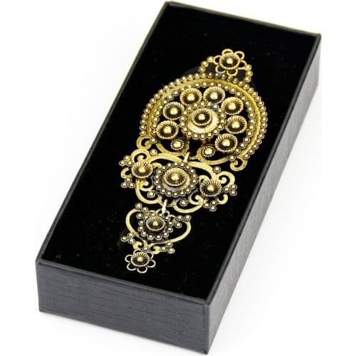 Neovisson Elegent Bohemia Women Brooch Pins Retro Antique Gold Silver Color Spain Broches Brooches Banquet Jewelry Gift 2021