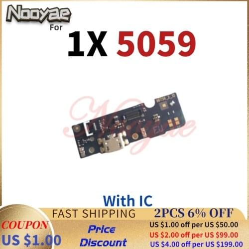 For Alcatel 1X 5059 5059D 5059A USB Dock Charging Port Charger Plug Board Flex Cable With Microphone MIC +Tracking