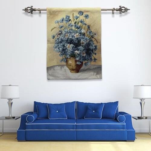 49*63cm Gobelin Tapestries Classical Tapestry Flower of Life Medieval Decoration Wall Blanket Pastoral Decor For Home