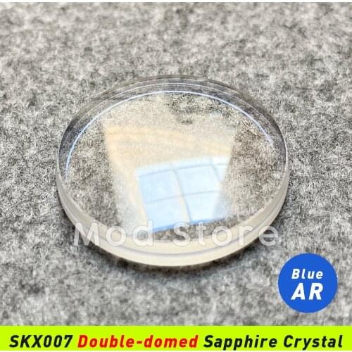 HOT SKX007/SKX009/SKX011/SRPD Double Domed Blue AR Sapphire Crystal Compatible With Sloped Insert