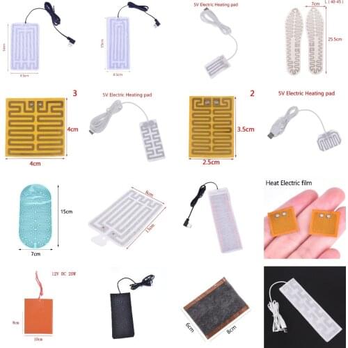 USB 5-12V Heating Heater Pad Massage For Warming Body Foot Winter Portable Warm Plate For Mouse Pad Shoes Golves Health Care