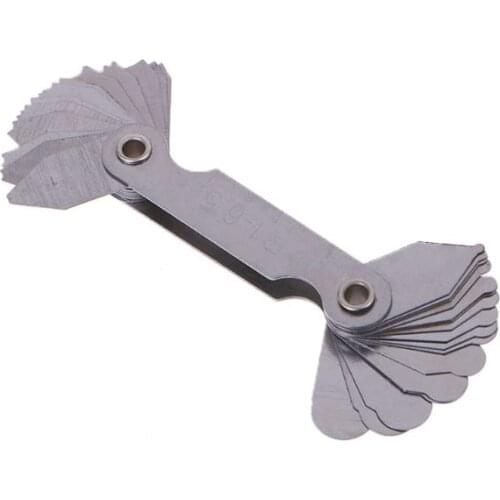 32pcs/set R1-6.5A7C10 Stainless Steel Radius Gauge Sample R Gauge with 1-6.5 Blades Range for Industrial Measurement