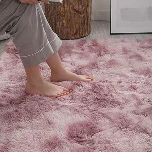 Tie-dye Carpet Living Room Coffee Table Bedroom Cute Bedside Blanket Floor Mat Tie-dye Non-slip Durable Carpet