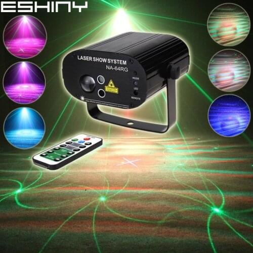 ESHINY R&G Laser 16 Patterns RGB LED Aurora Water Galaxy Sky Effect DJ Holiday Family Party Xmas Bar Dance Stage Light T209D4