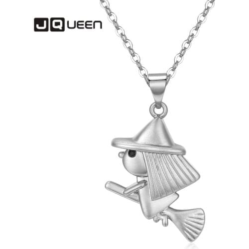 Cute Little Witch Broom Necklace Pendant Womens Girl Clavicle Chain