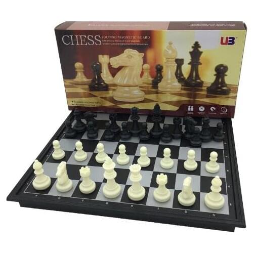 Mini Folding Black White Magnetic Chess Set ajedrez Portable Table Games Funny Educational Toy for Children 3 different sizes