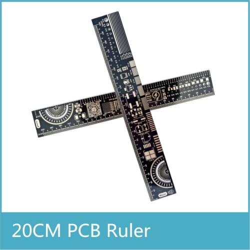 Multifunctional PCB Ruler EDA Measuring Tool High Precision Protractor 20CM Black