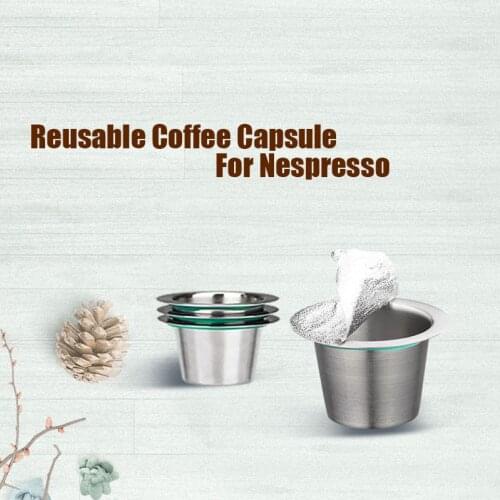 18PCS Stainless Steel Nespresso Coffee Pods Refillable Nesspreso Capsulas Reusable Coffee Filter Cup New DIY Coffee Maker Tools