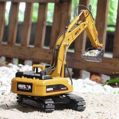 HUINA 1710 1:50 Alloy Excavator Model Toy Engineering Construction High Simulation Car Vehicle Children Toy