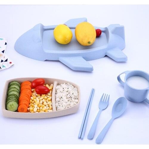 Cartoon Lunch Box Children Lunchbox With Cutlery Aircraft Modeling Bento Box Leakproof Food Storage Container For Kids