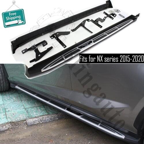 Fits for L exus NX200 2015-2020 2Pcs left right running board side steps nerf bar car pedal side stairs