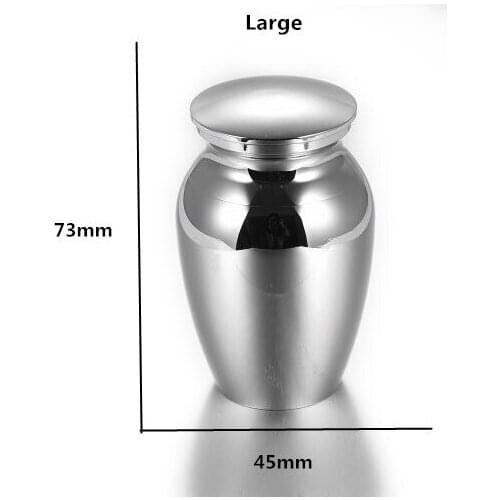 40mm High and 73mm High Stainless Steel Funeral Urn Hold Human/Pet Ashes Keepsake Memorial Locket Casket Jewelry Hot Selling