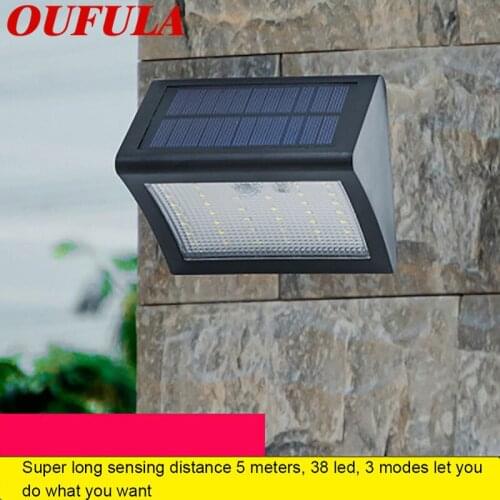 FAIRY Outdoor Solar Wall Lights Home Garden Courtyard Human Infrared Sensor Stair Fence Light