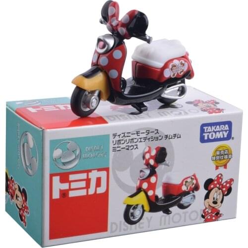 TakaraTomy Toys Mickey Mouse Mini Die-Casting Metal Mini Different Style Motorcycle Series Decoration Ornaments Childrens Gift