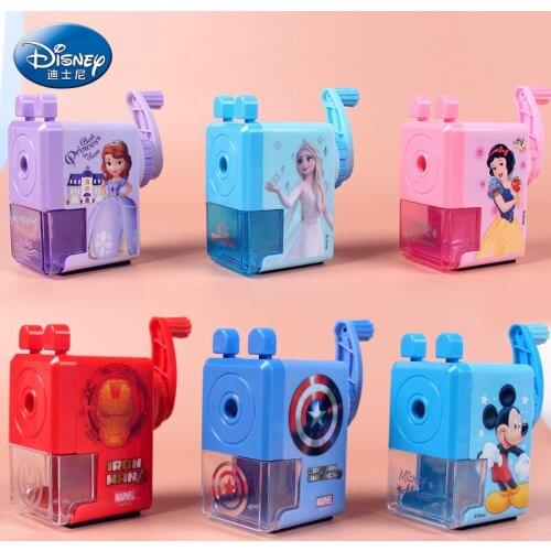 Disney Specials Frozen Mickey Marvel Pencil Sharpener Cartoon Stationery Pencil Sharpener Student School Supplies Gift Prize