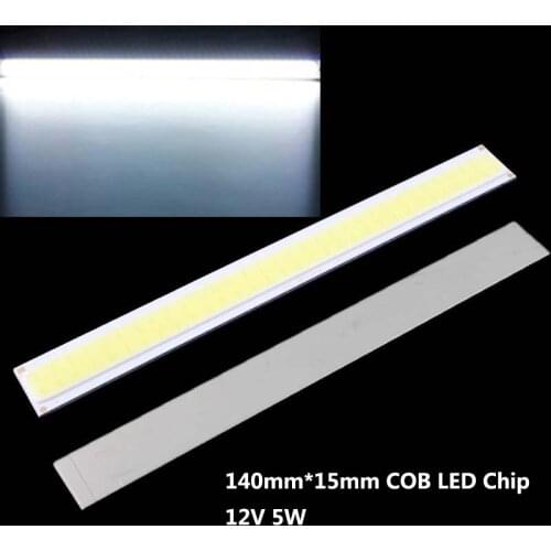 High Quality LED COB Light Strip 12V-13V 5W 140mm*15mm DIY LED COB For Home Outdoor Lamp Light Source 2pcs/lot Free Shipping