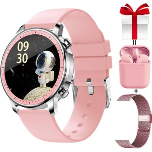Women Smart Watches Full Touch Fitness Tracker Real-Time Heart Rate Monitor Blood Pressure Whatsapp Notification Smart Clock Men