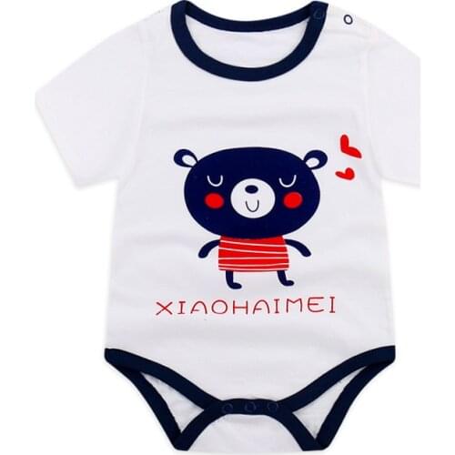1pcs newborn baby bodysuits short sleeves baby clothes O-neck 0-12M baby Jumpsuit Cotton baby clothing Infant rompers