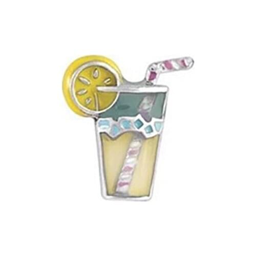 10pcs Lemon Juice Charm floating charms for Living glass locket bracelet necklace pendant watch