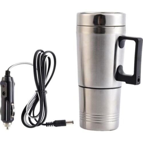 12/24V car heating cup 70W stainless steel automatic kettle water bottle travel coffee tea heating Thermos cup