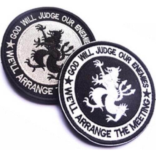 3D Embroidery Patches Armband Loop And Hook Seal God Will Judge Our Enemies Patch Embroidery Patches Navy SEALS Patches