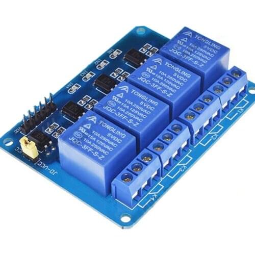 4 Channel DC 5V Relay Module With Optocoupler Isolation Support AVR/51/PIC Microcontroller Low Level Trigger Expansion Board