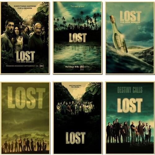 American TV Series Lost Diaries Decorative Painting/Wall Decor/Bar Poster/Kraft Paper/Retro Poster
