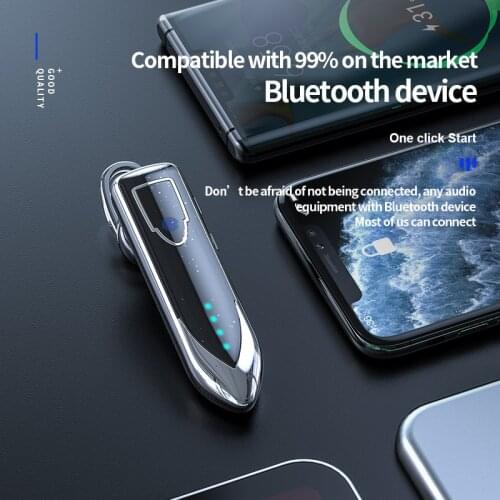 Bluetooth Earphone Unilateral Hanging Ear Wireless Headset With Microphone Display Battery Bluetooth 5.0 Noise Reduction