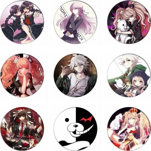 Danganronpa Kirigiri Kyouko Cosplay Badge Naegi Makoto Monokuma Brooch Bag Pins Enoshima Junko Collection Badges for Backpacks