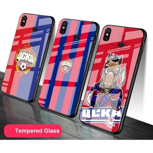 CSKA Moscow Tempered Glass Phone Case For Redmi Note 5 6 7 8 9 Pro Note8T Note9S Redmi8 9 Cover Shell