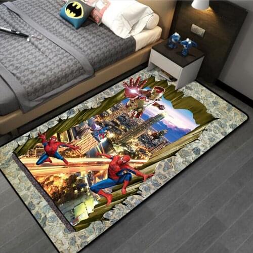 Kids Play Mat Cartoon 80x160CM Washable Spiderman Carpet for Living Room Washable Floor Rug Carpet Rugs Boys Children Bedroom