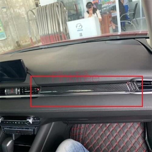 For Mazda 6 Atenza 2019 2020 Carbon Fiber Color Center Control Edge Trim Car Styling Accessories